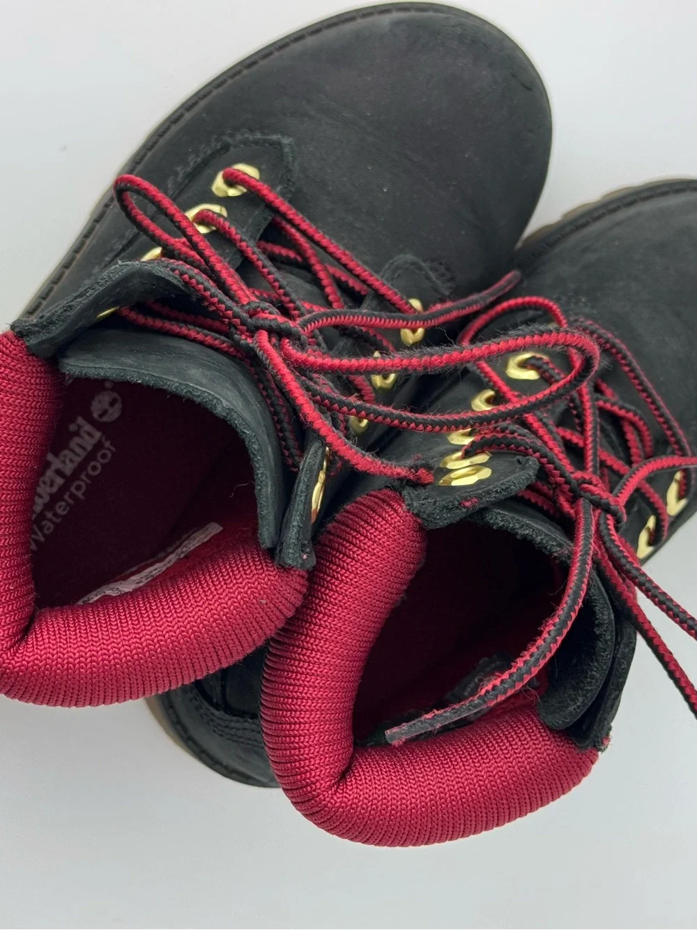 Timberland Black Red Boots - Kids 11